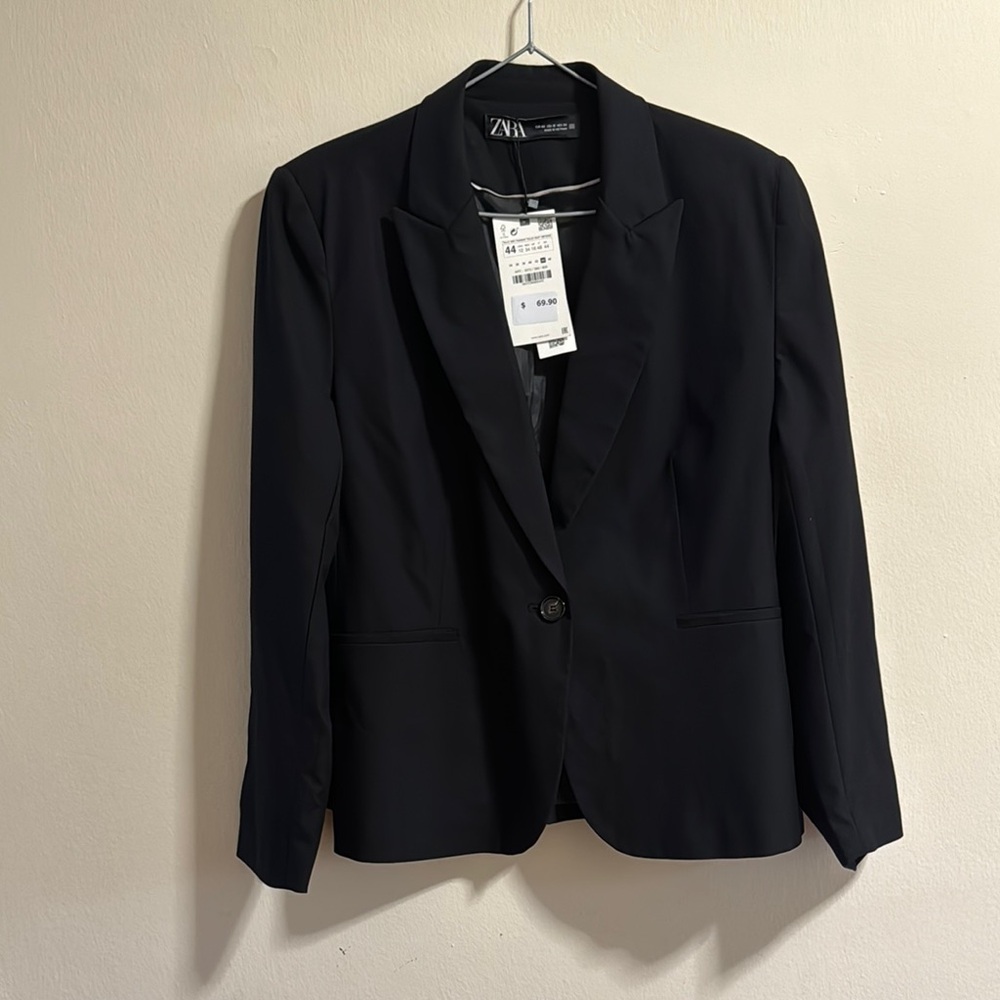 Zara Black Blazer Professional Suit Jacket